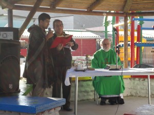 Misa con el obispo Celestino
